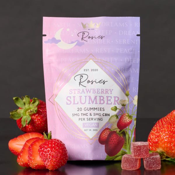 Strawberry Slumber Gummies | Gummies | 20pk | 5mg/ea at West Street Cannabis Dispensary