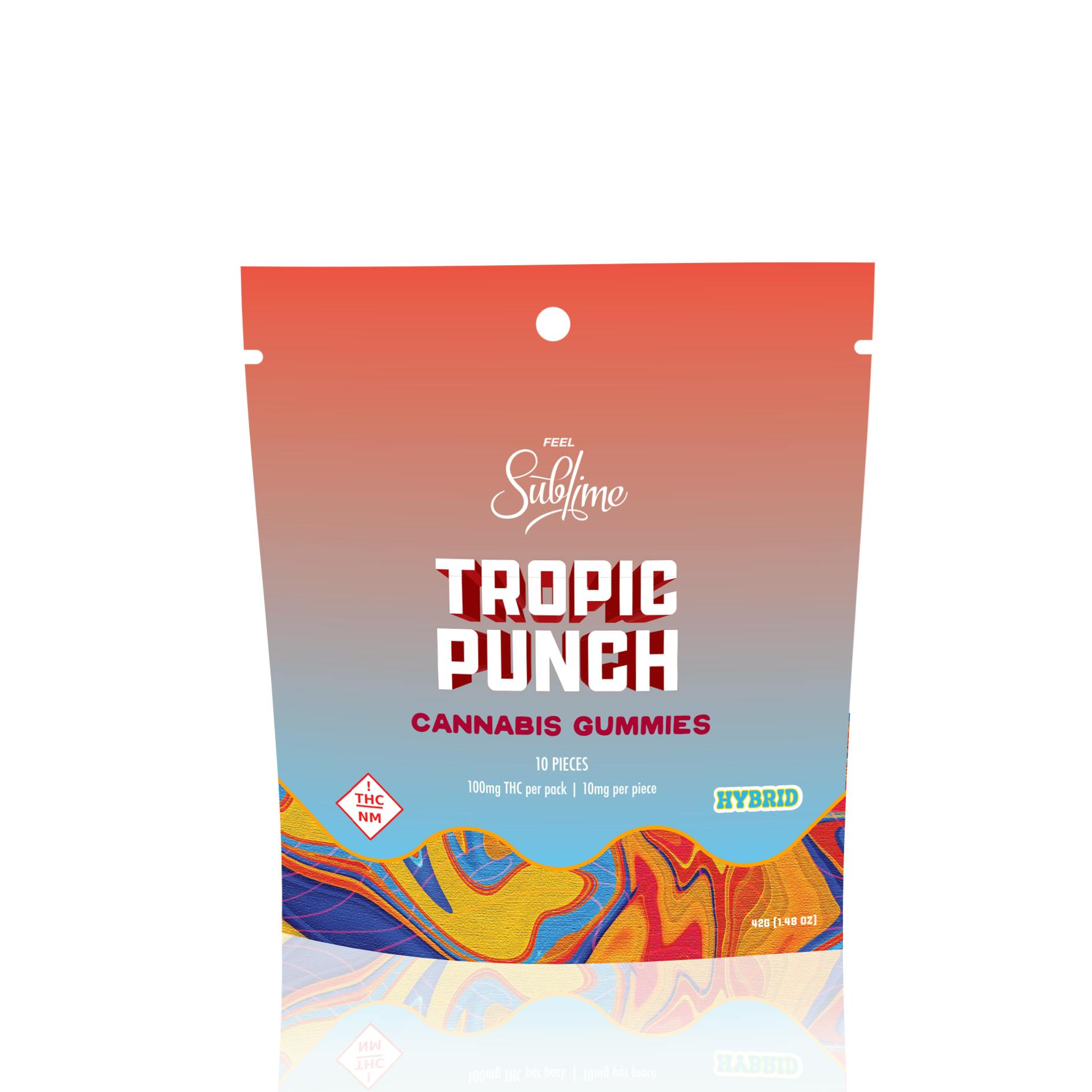 Sublime | Tropic Punch | 100MG Gummies | Gummies | 10pk | 10mg/ea by Sublime