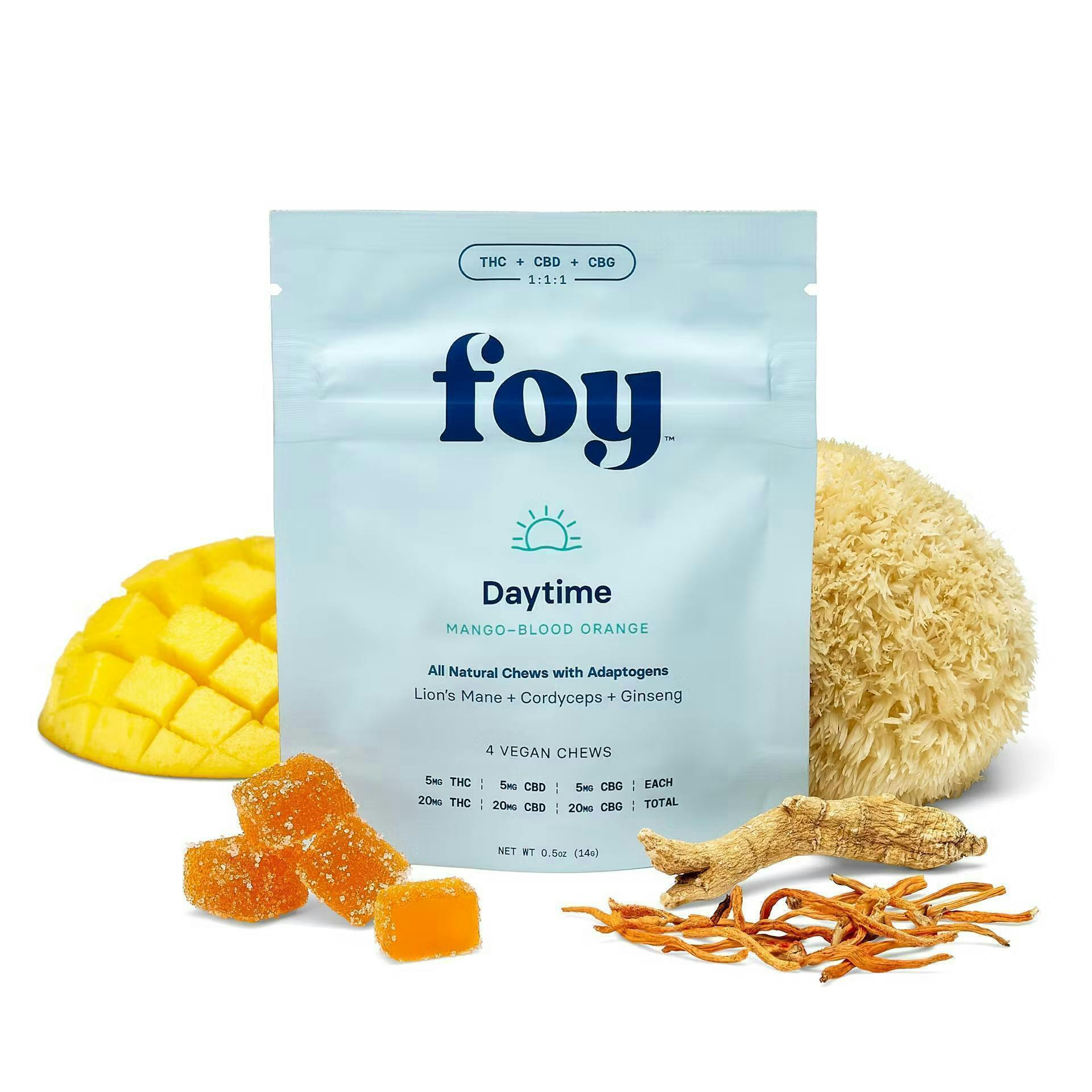 Foy | Mango (Daytime) | Edibles | | 20mg | Sativa | Gummies | 4pk | 5mg/ea