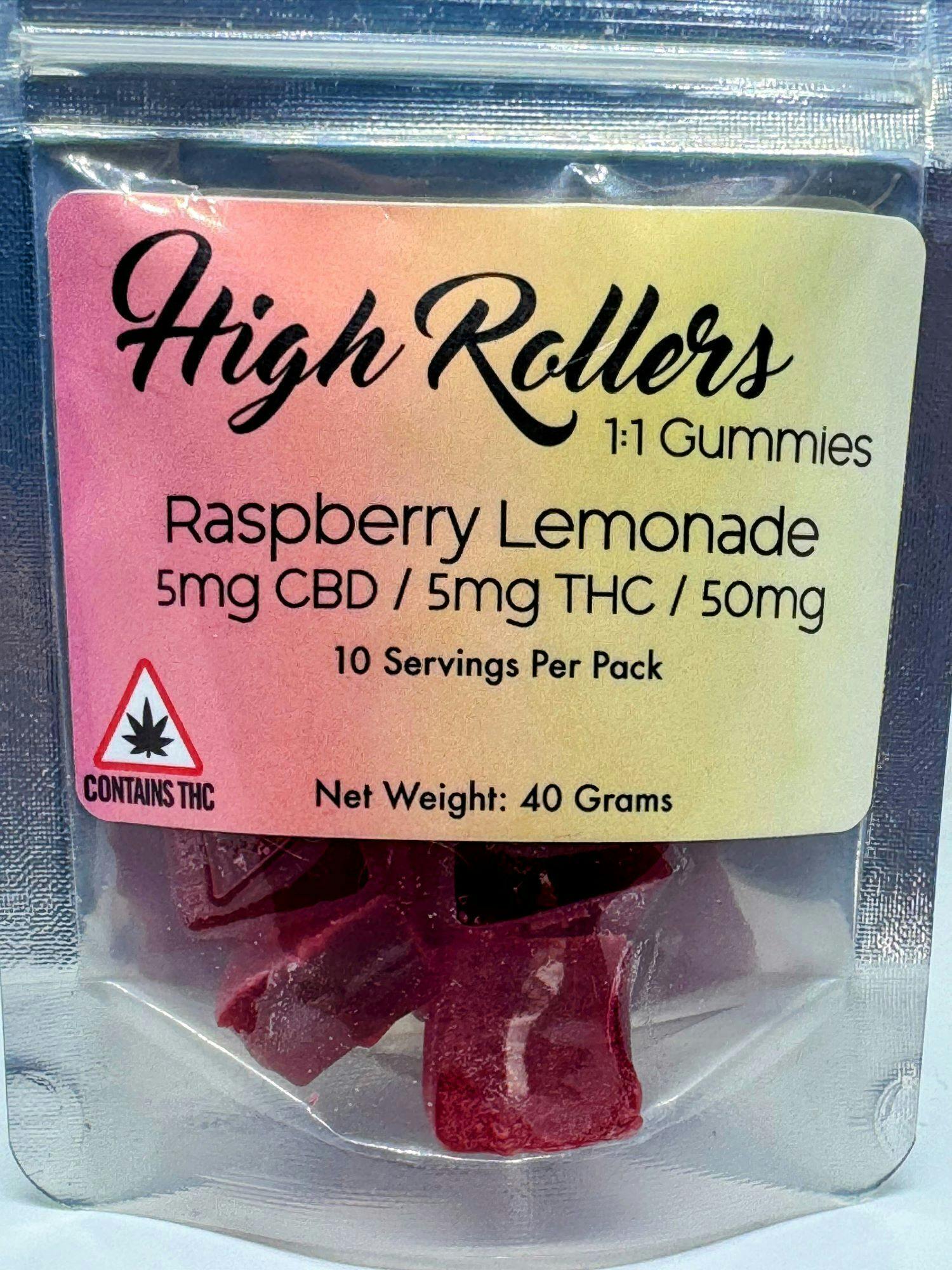 Raspberry Lemonade 1:1 Gummies | Gummies | 10pk | 5mg/ea