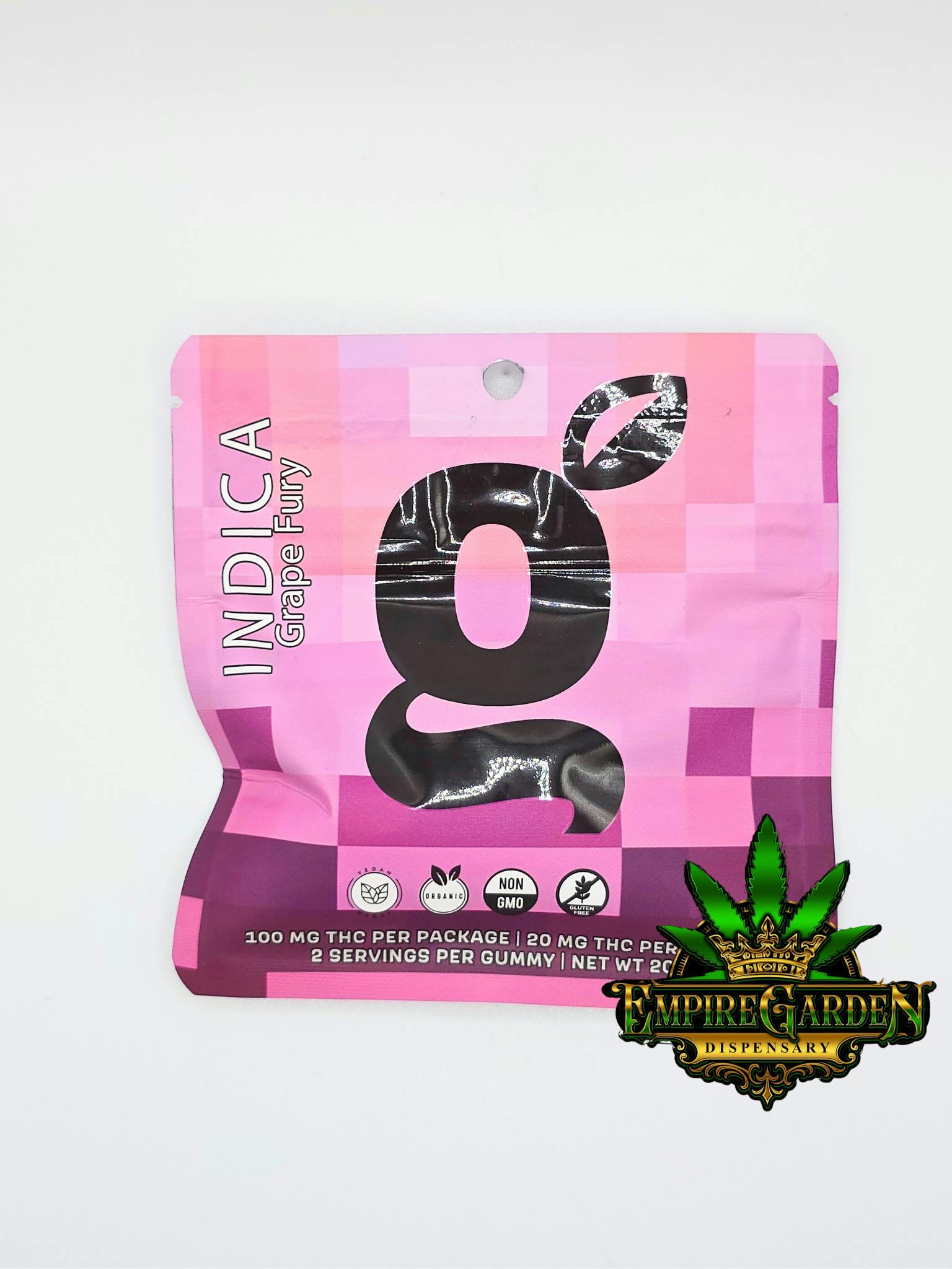 G Bag Gummies Grape Fury (Indica) 100MG | Gummies | 5pk | 20mg/ea