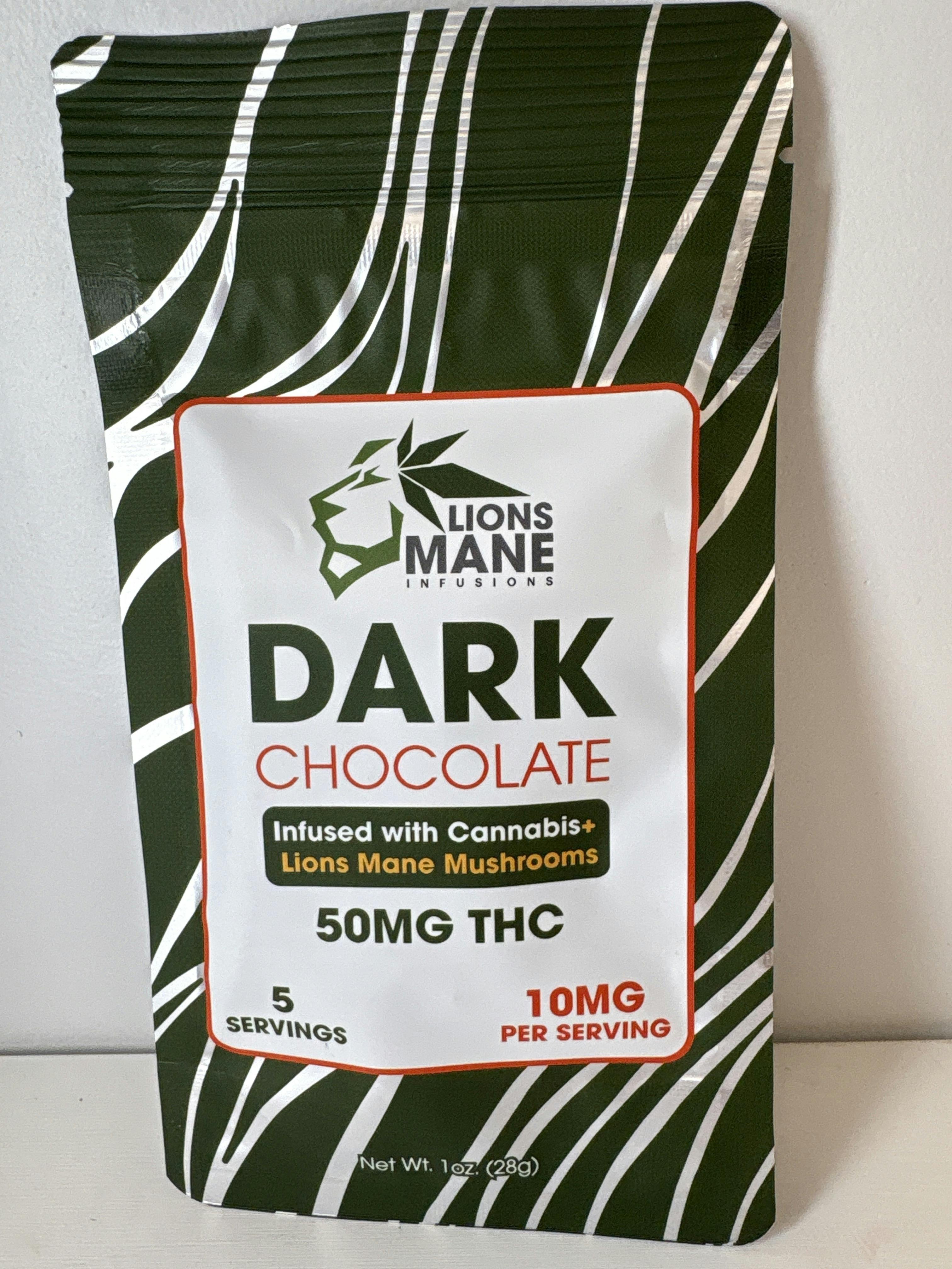 Dark Chocolate with Lion's Mane Mushrooms | Chocolates | 5pk | 10mg/ea at Corner House