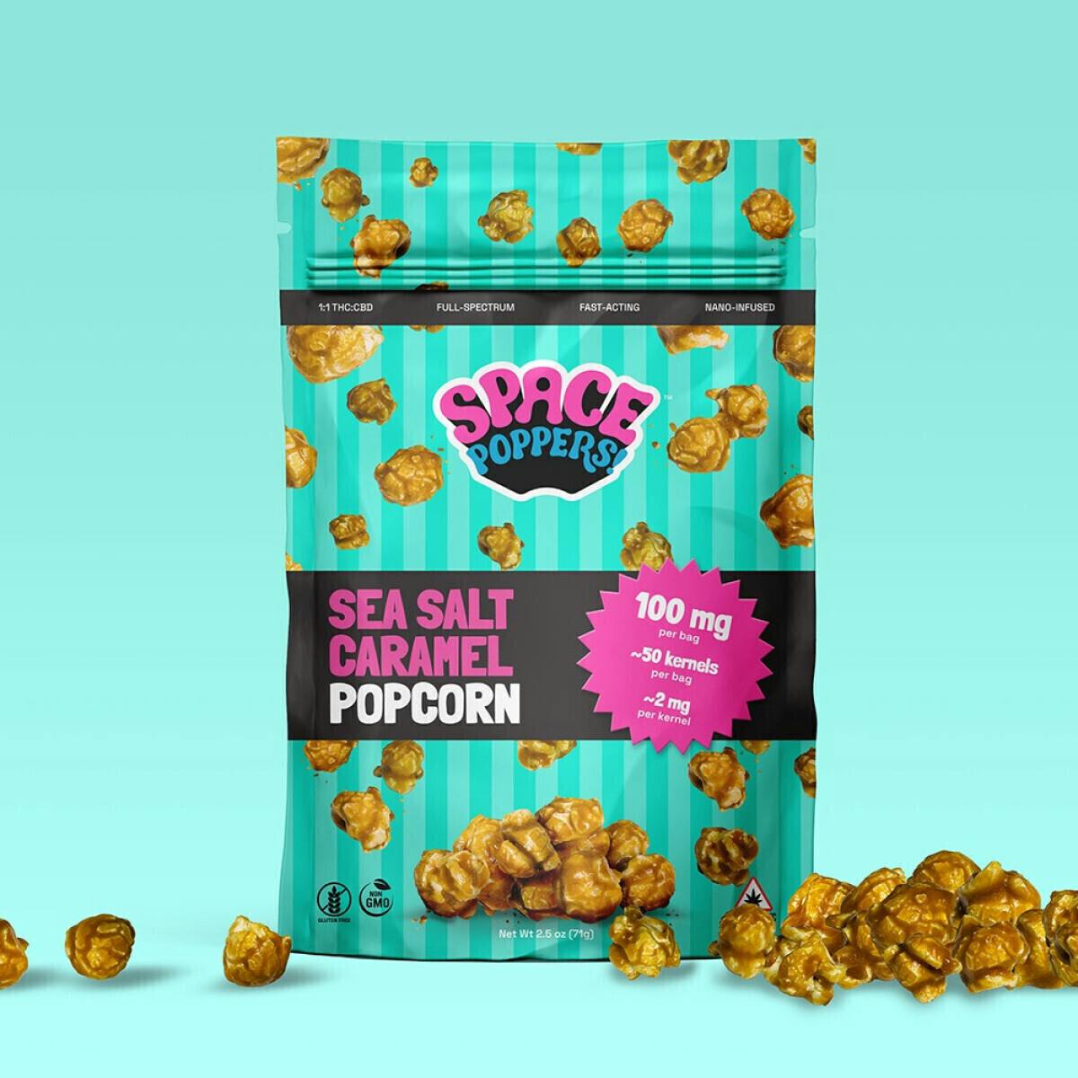 Sea Salt Caramel Popcorn | Baked Goods | 50pk | 2mg/ea