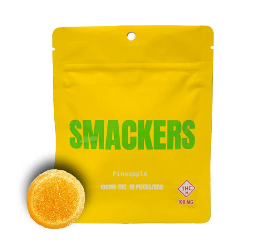 Smackers - Pineapple - 100mg - - Gummies | Gummies | 10pk | 10mg/ea
