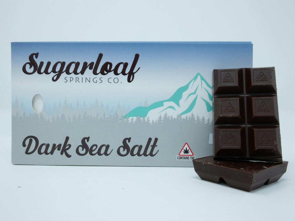 Dark Chocolate Caramel Sea Salt | Chocolates | 10pk | 10mg/ea at Cannabis Cured Sugarloaf Recreational Weed Dispensary