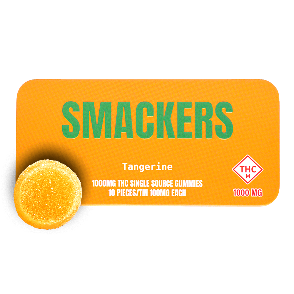 Smackers - Tangerine - 1000mg - - Gummies | Gummies | 10pk | 100mg/ea