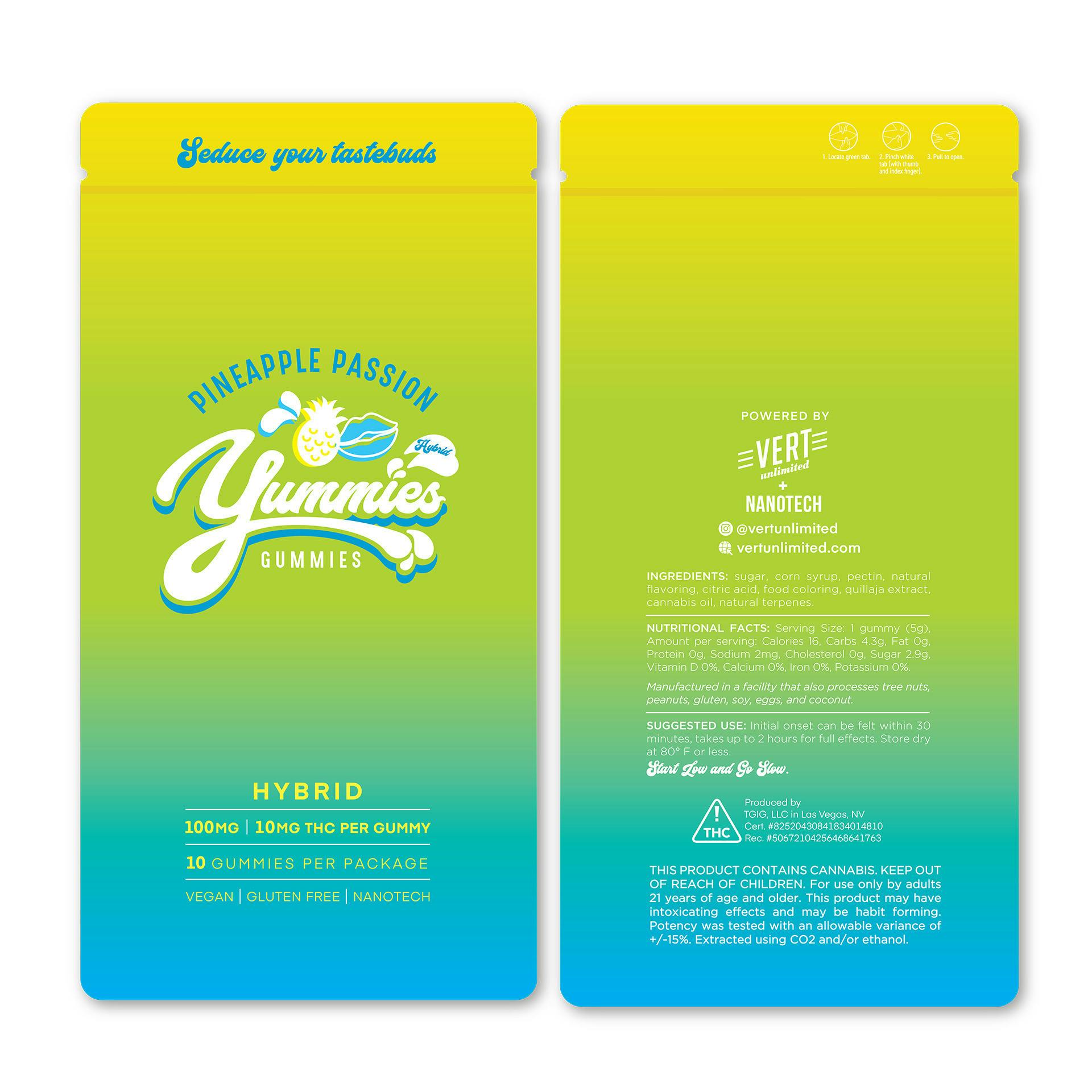 Pineapple Passion Gummies | Gummies | 10pk | 10mg/ea at The Grove Cannabis Dispensary Pahrump