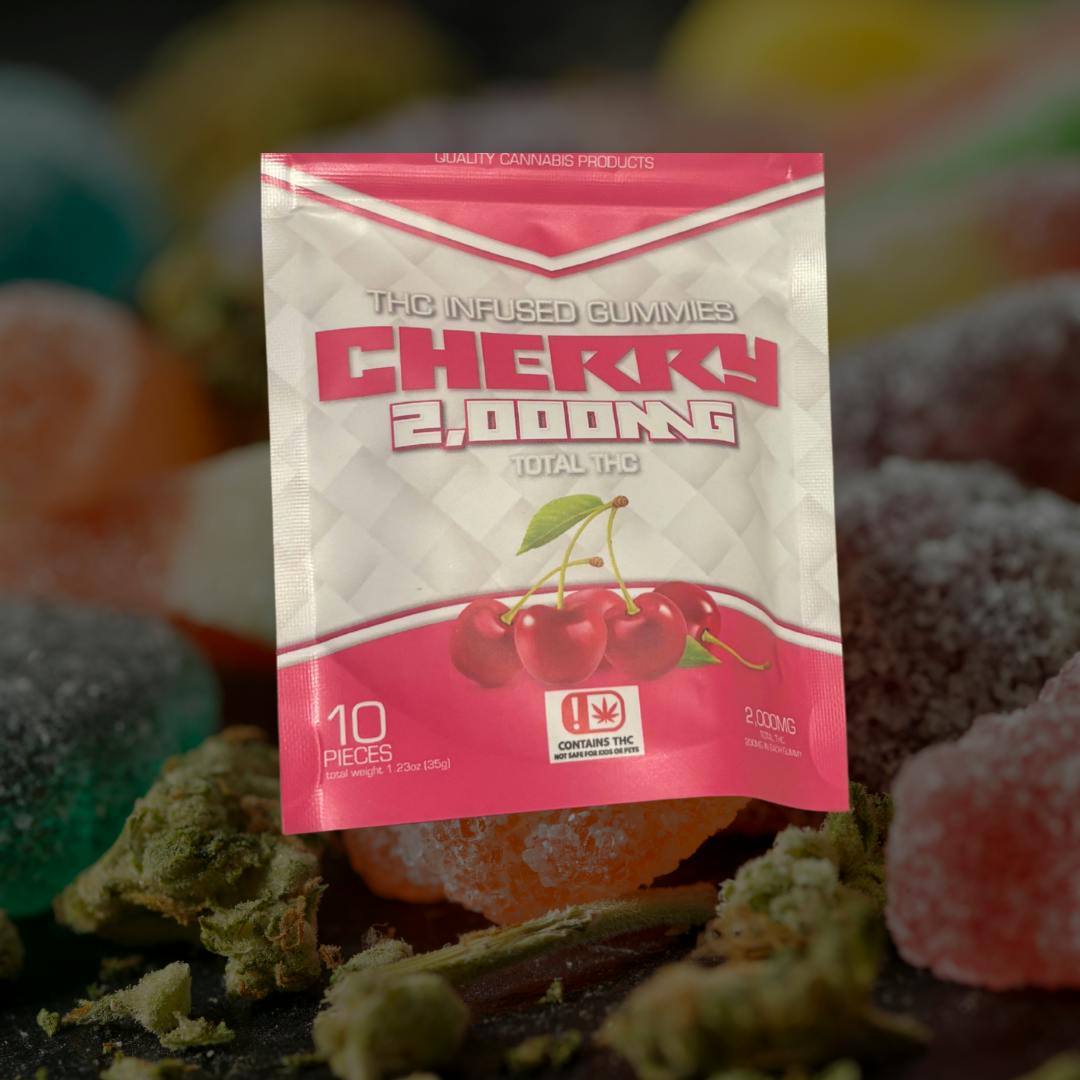 HY-CUBE Cherry 2000mg Gummies | Gummies | 10pk | 200mg/ea