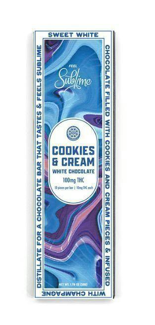 RSO Cookies & Cream Bar | Chocolates | 10pk | 10mg/ea