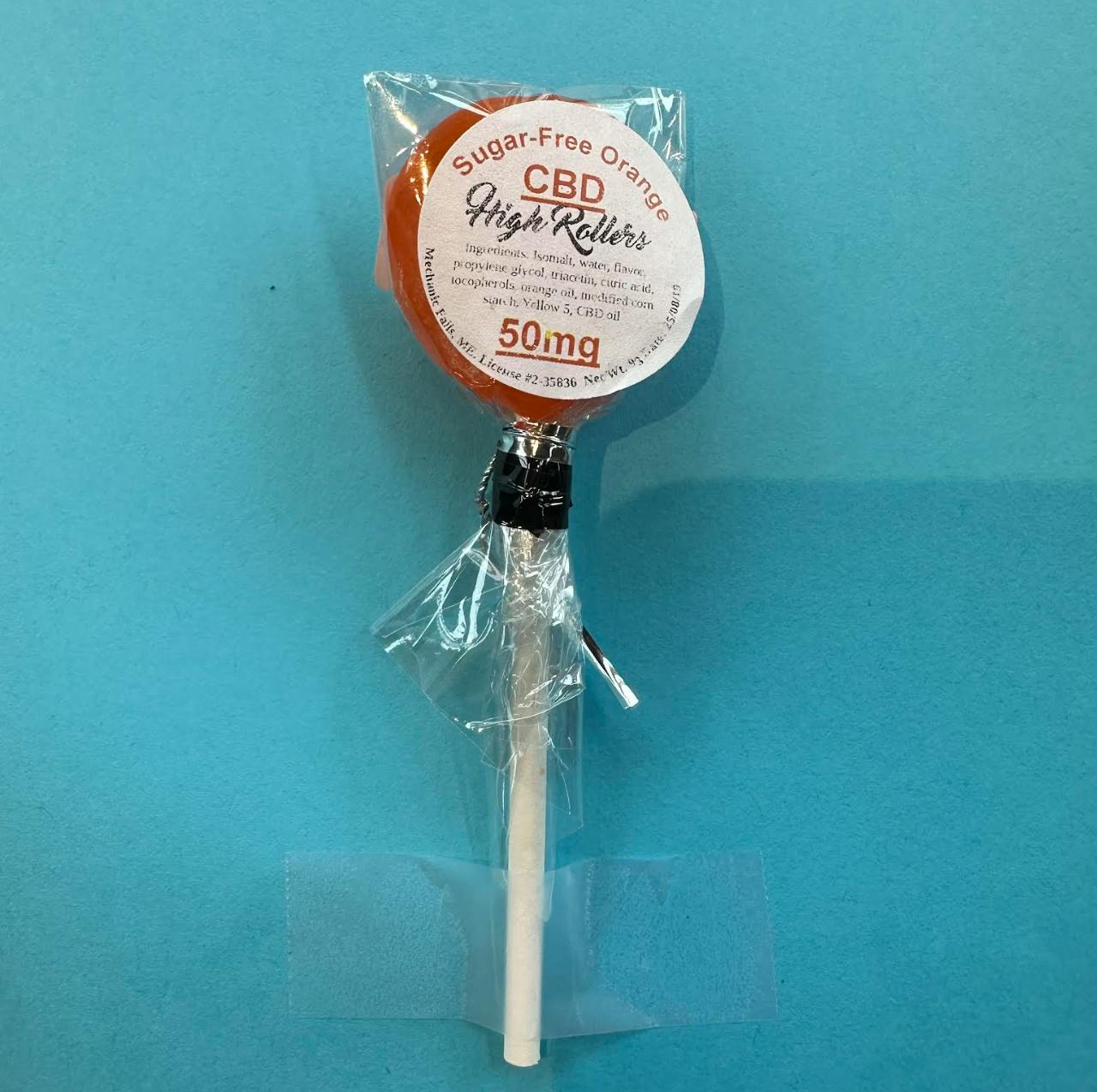Orange CBD Lollipop | 0mg/ea at High Roller Cannabis Club