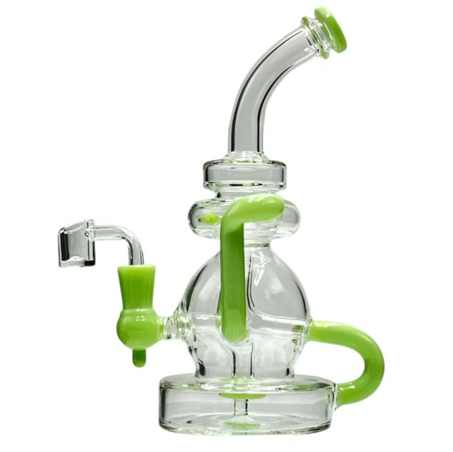 14mm Round Recycler Rig with Banger | Accessories