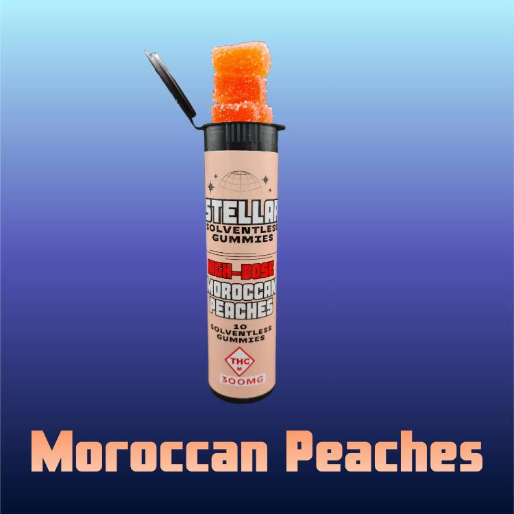 Moroccan Peaches Solventless Gummies | Gummies | 10pk | 30mg/ea
