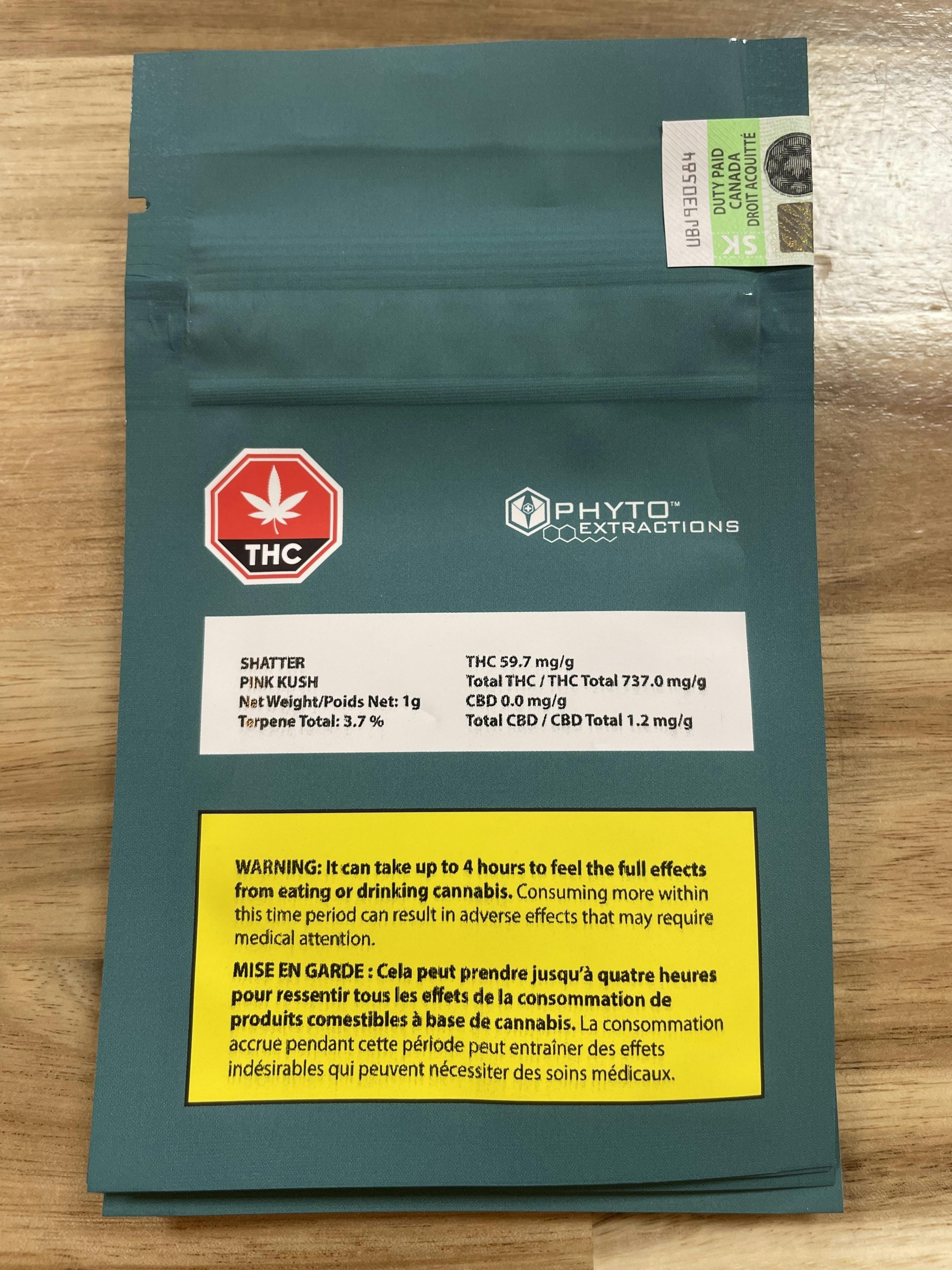 Pink Kush | Solvent | Shatter | 1g