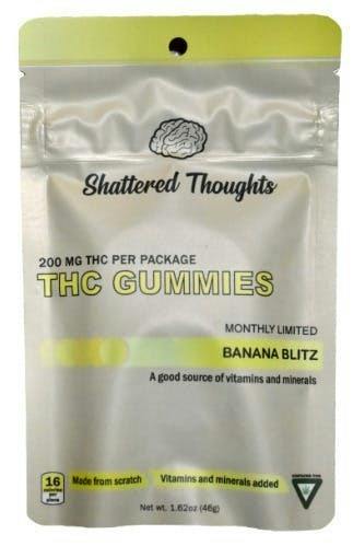 Shattered Thoughts | Banana Blitz Gummies | 200mg | 10ct | 20mg/ea