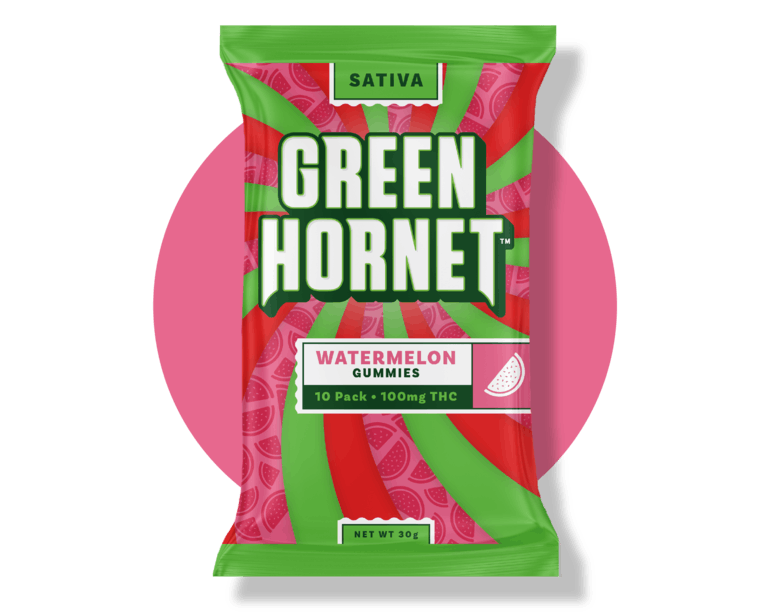 Green Hornet | Watermelon Gummies | 100mg | 10ct | 10mg/ea