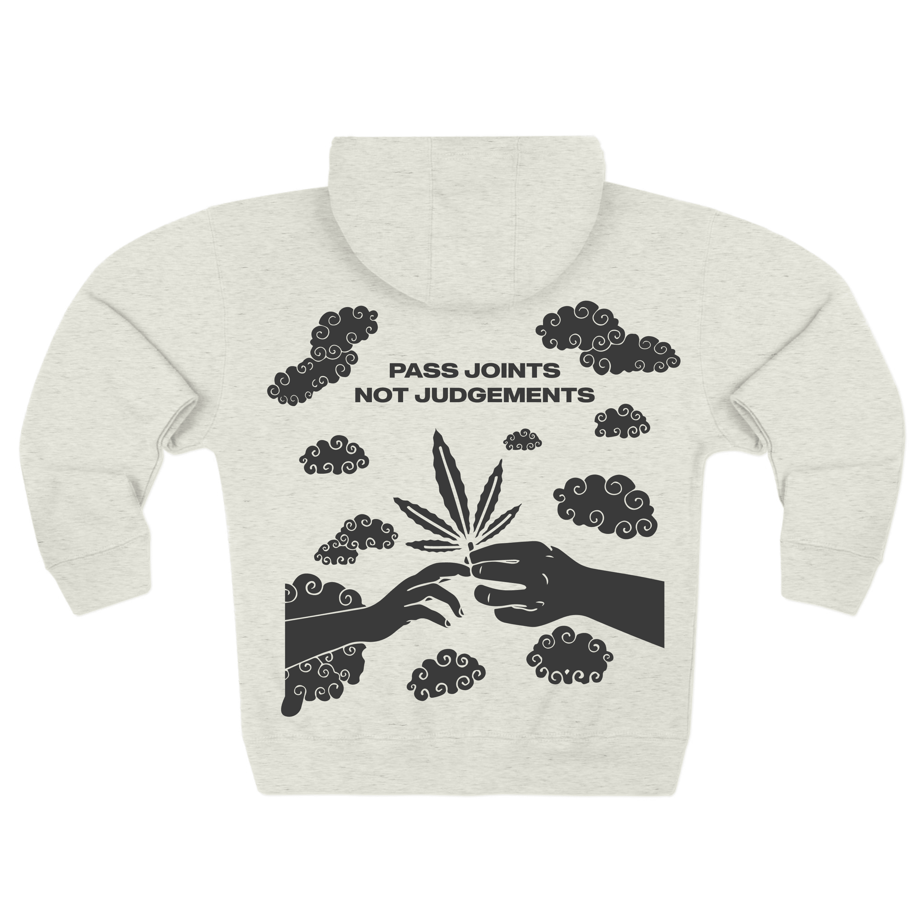 Pass Joints Not Judgements Zip Up (Heather Grey) - Double Extra Large | App