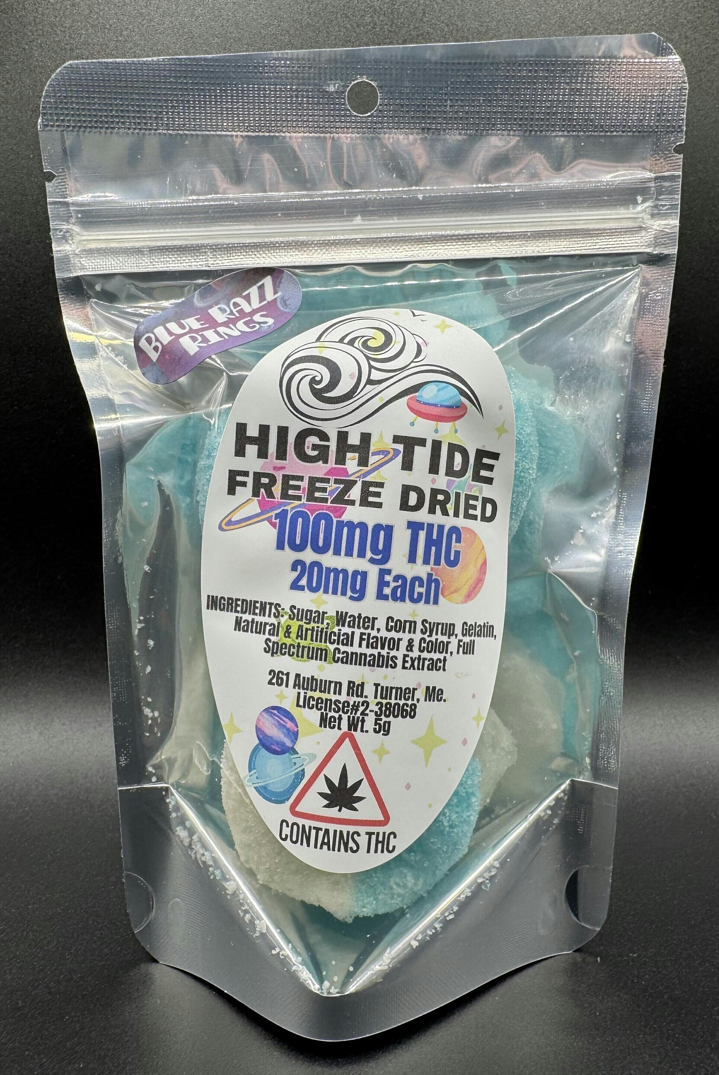 Blue Razz Freeze Dried Gummy Rings | Gummies | 5pk | 20mg/ea by High Tide