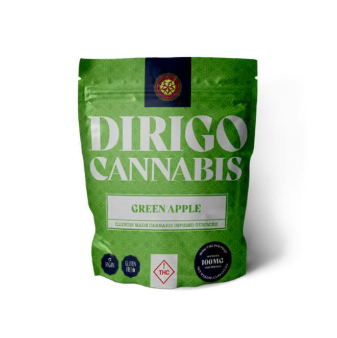 Dirigo Cannabis | 200MG Green Apple Gummies | Gummies | 20pk | 10mg/ea