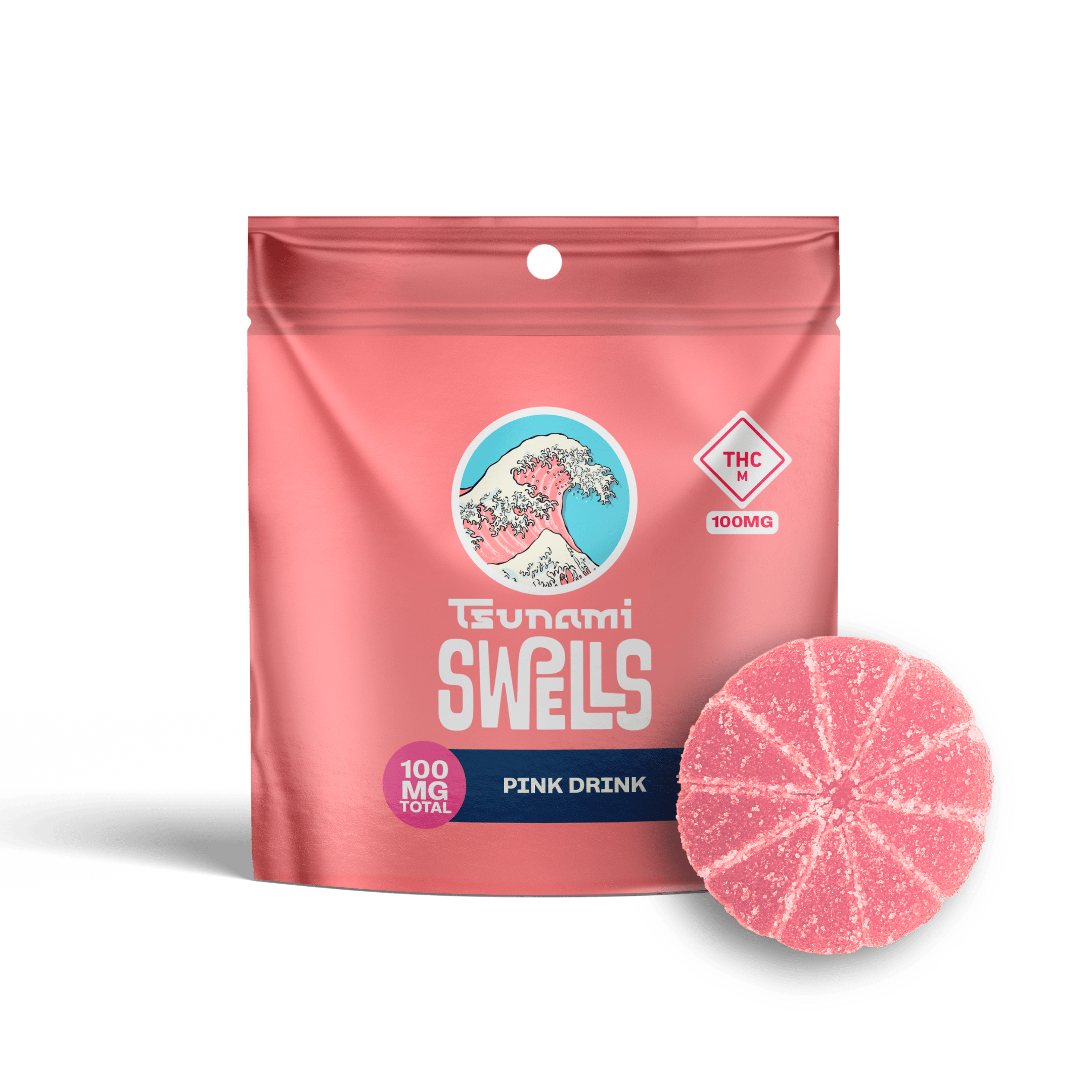 Pink Drink (H) - Tsunami Swells - 100mg Gummy | Gummies | 92.67mg/ea