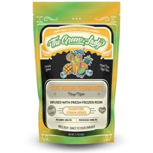 Mango Mojito Live Resin Gummies | Gummies | 10pk | 10mg/ea at The Green Door Dispensary
