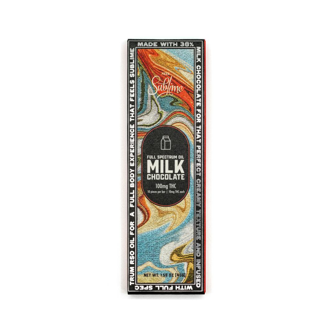 Milk Chocolate RSO Chocolate Bar | Chocolates | 10pk | 10mg/ea by Sublime