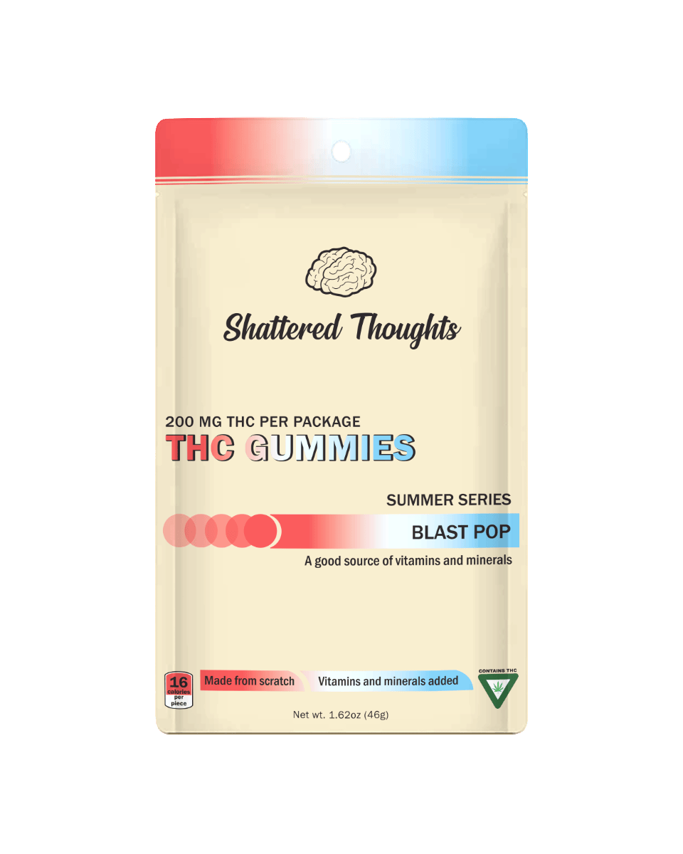 Shattered Thoughts | Blast Pop Gummies | 200mg | 10ct | 20mg/ea