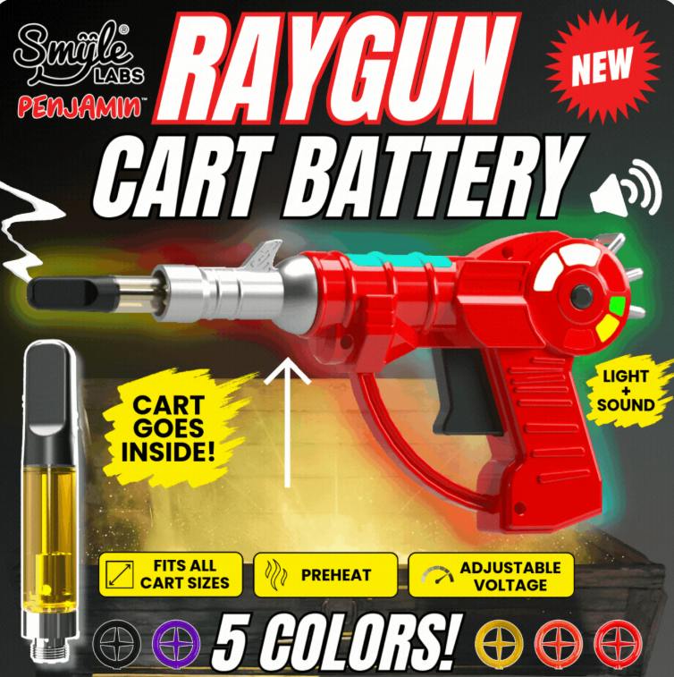 (Red) Raygun Penjamin Battery with Lights and Sound - Smyle Labs | Accessor
