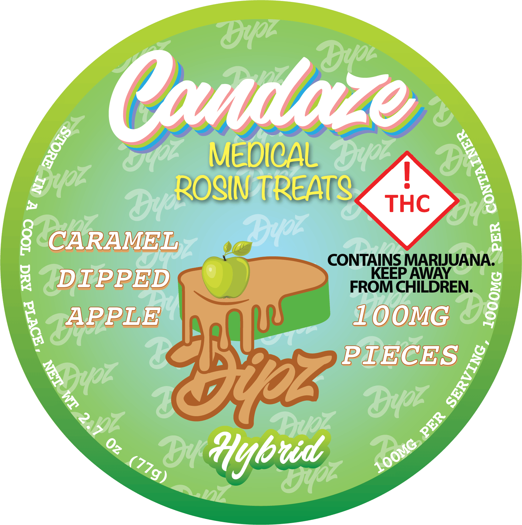Caramel Apple Dipped Rosin Gummies | Gummies | 10pk | 100mg/ea