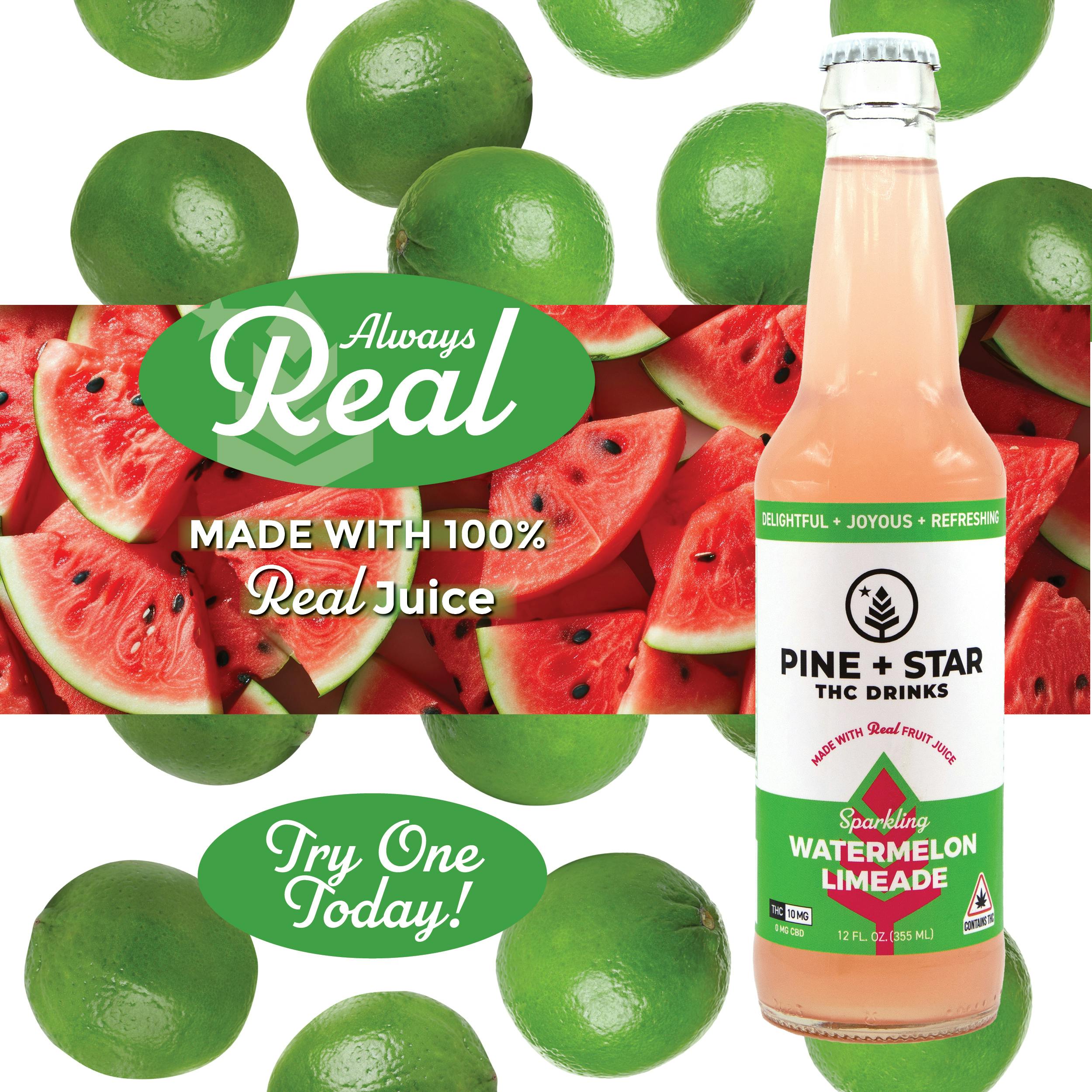 Watermelon Lime | Carbonated | 10mg | 12fl oz at Brothers Cannabis