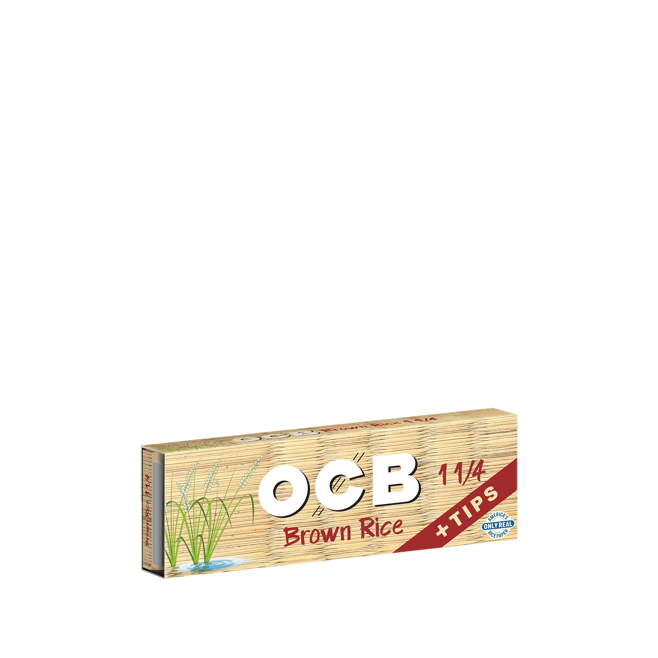 OCB® Brown Rice Rolling Papers - 1 1/4 + Tips [50 leaves + 50 tips] | Acces