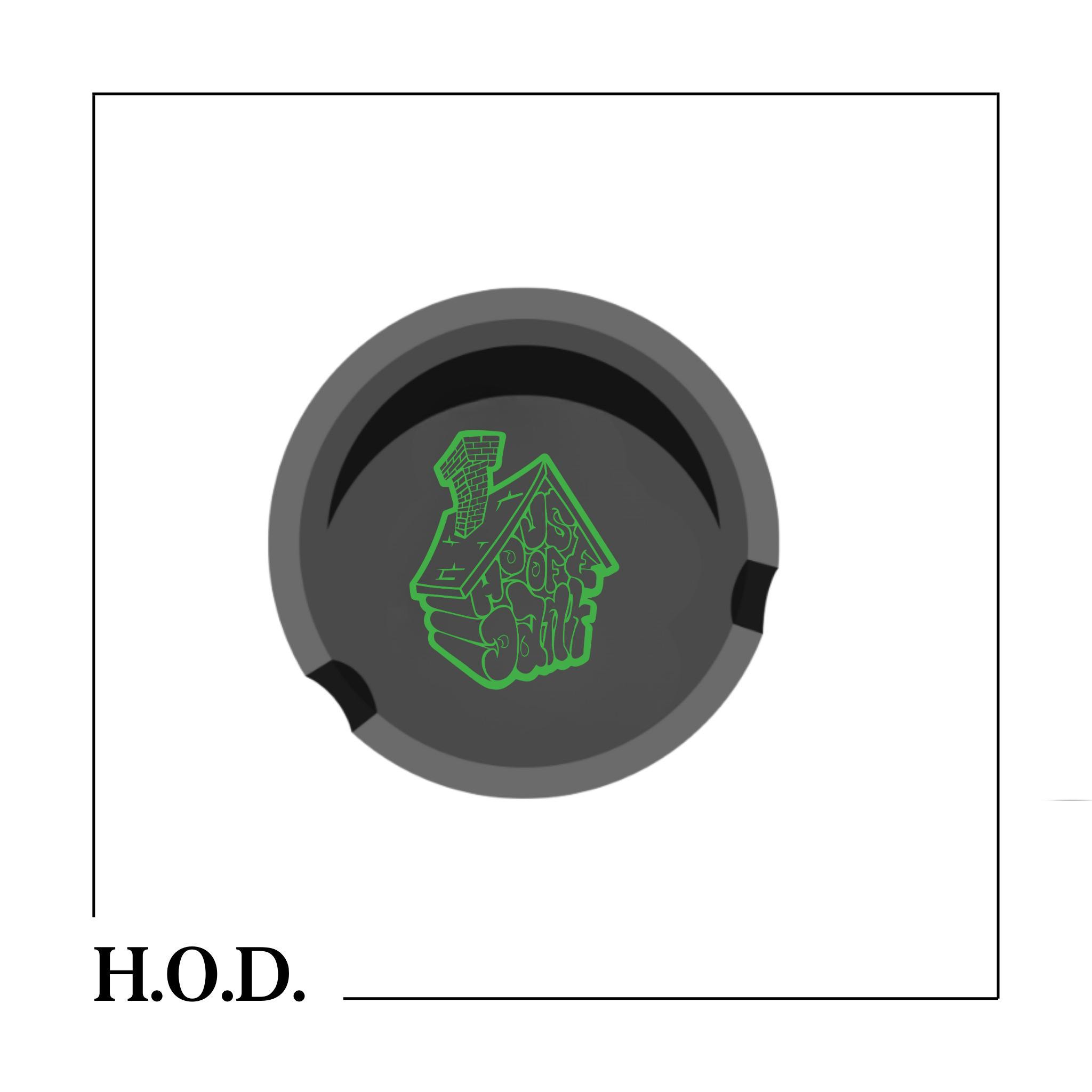 H.O.D. OG House Black & Green Silicone Ash Tray | Accessories