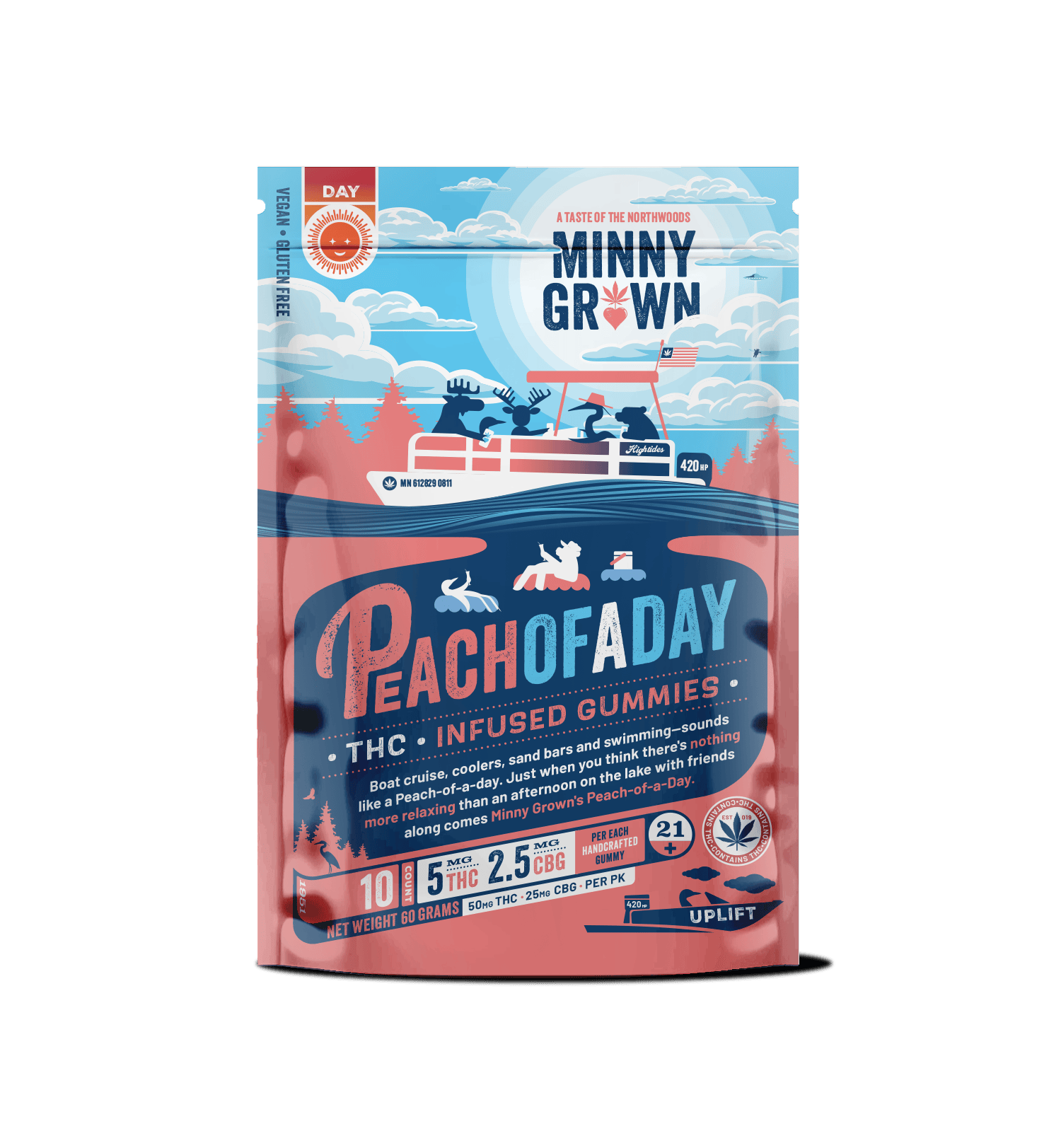 Peach of a Day Gummies | Gummies | 10pk | 5mg/ea at Coastless Dispensary - Luverne
