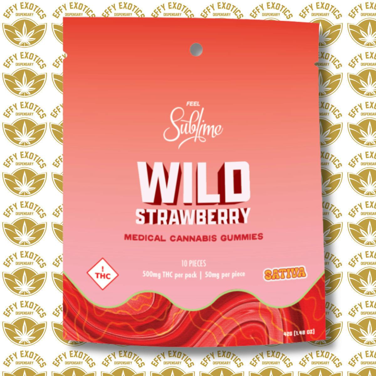 Sublime - SL Wild Strawberry 500mg Gummies | Gummies | 10pk | 50mg/ea at Glenrio Smoke Stop