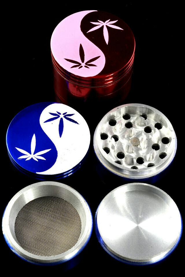 SPS - 63mm Grinder w/Yin Yang Leaf | Grinders by SPS