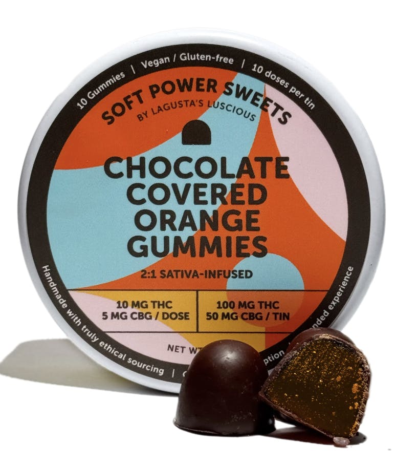 Chocolate Covered Orange Gummies | Gummies | 10pk | 10mg/ea by Soft Power Sweets