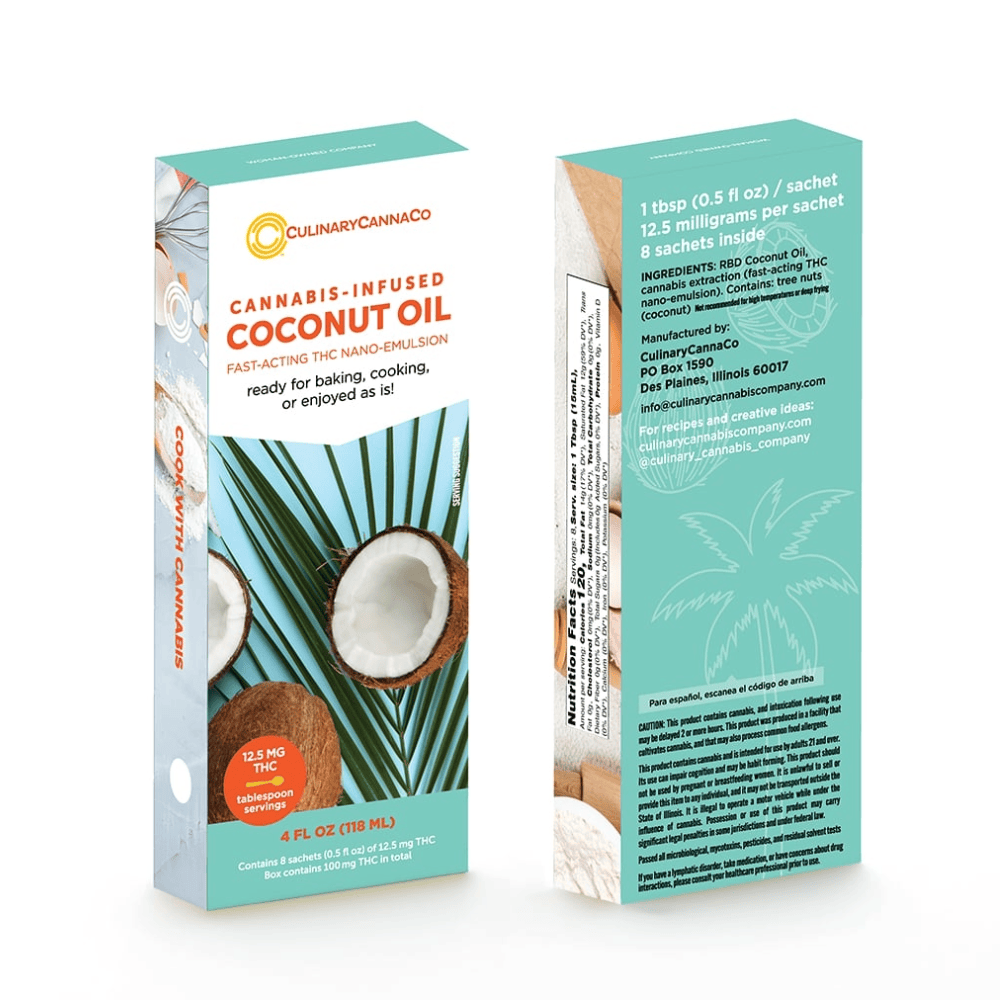 SALE DD CulinaryCannaCO Coconut Oil 100mg () | Cooking | 8pk | 12.5mg/ea