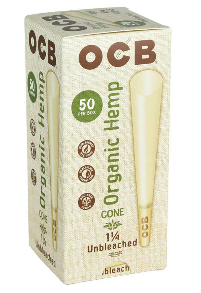 OCB Pre-Rolled Cones Mini Tower - 1.25 Organic Hemp (PACK OF 50) | Accessor