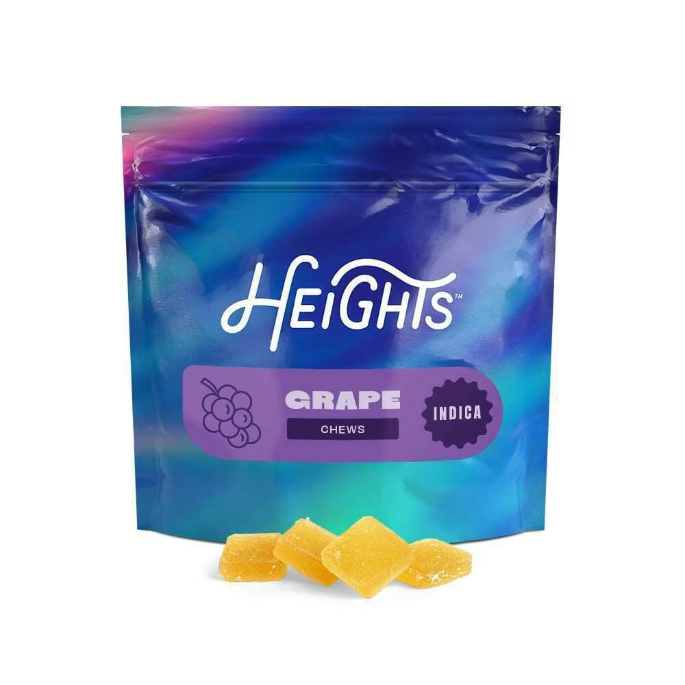 Grape (Indica) - [] (10mg each, 100mg) | Gummies | 20pk | 10mg/ea by Heights