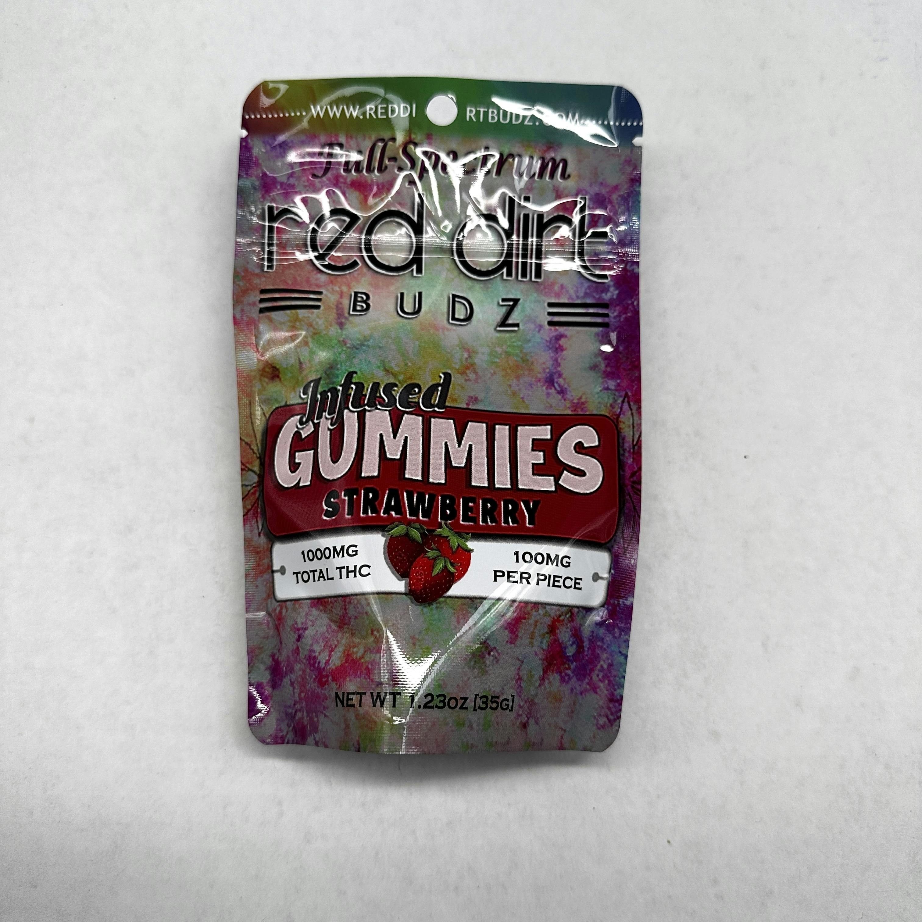 Strawberry - 1000MG - Red Dirt - Full Spectrum - Gummies | Gummies | 10pk |