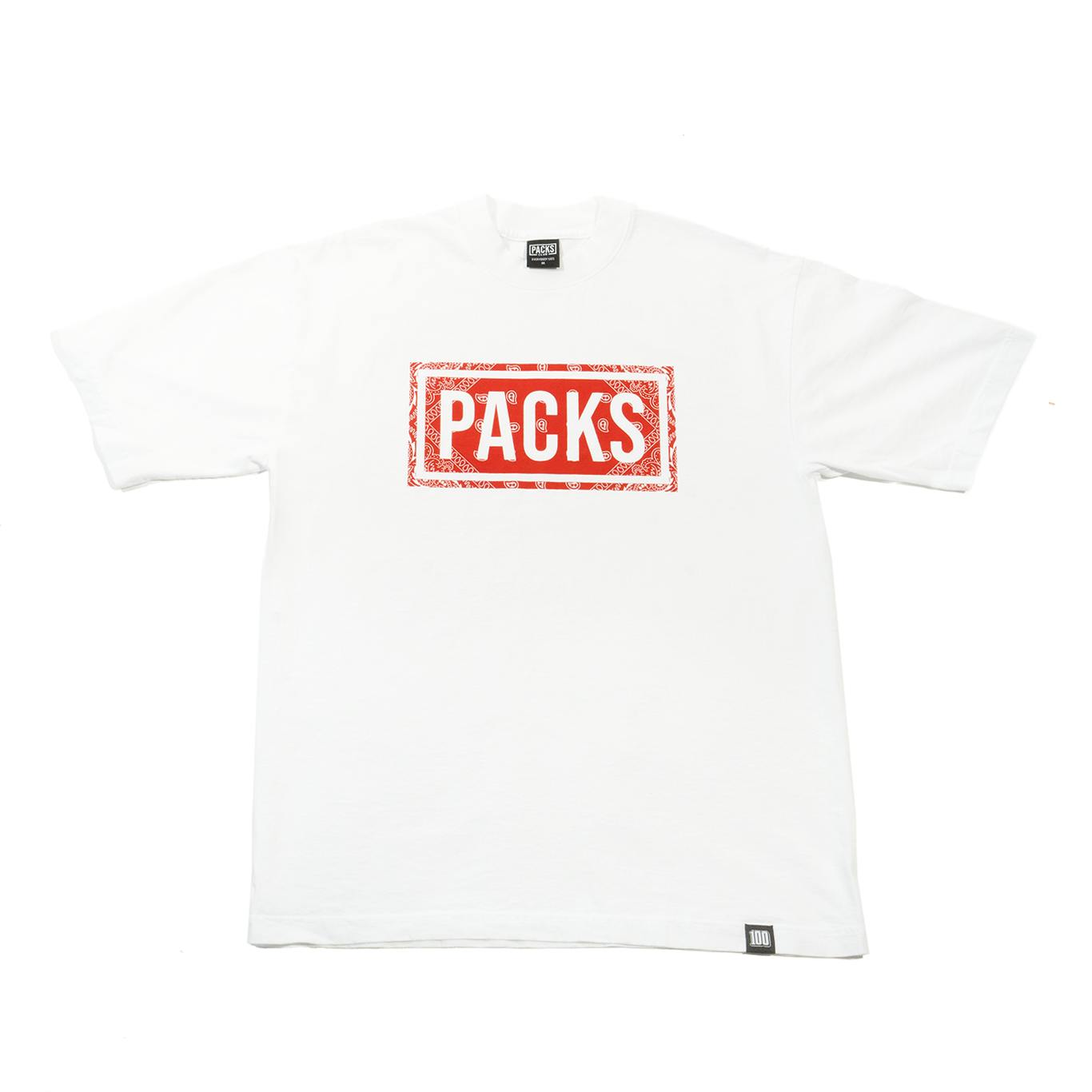 100PACKS - Paisley PACKS Logo - Red - XXL | Apparel