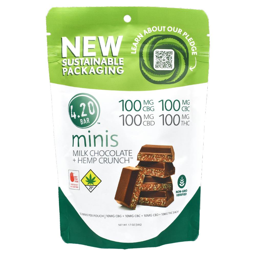 1:1:1:1 Milk Chocolate Hemp Crunch | Chocolates | 10pk | 10mg/ea