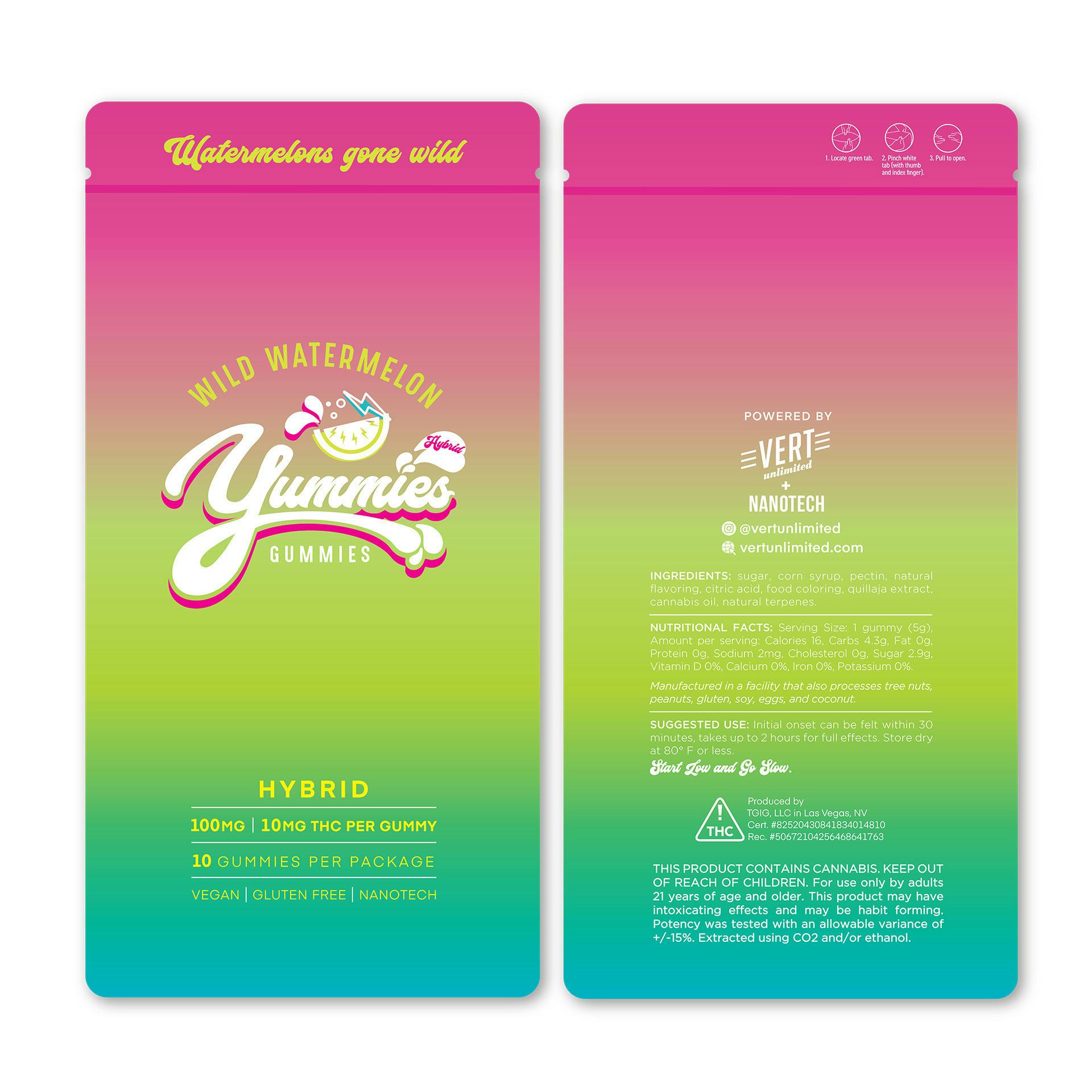 Wild Watermelon Gummies | Gummies | 10pk | 10mg/ea at The Grove Cannabis Dispensary Pahrump