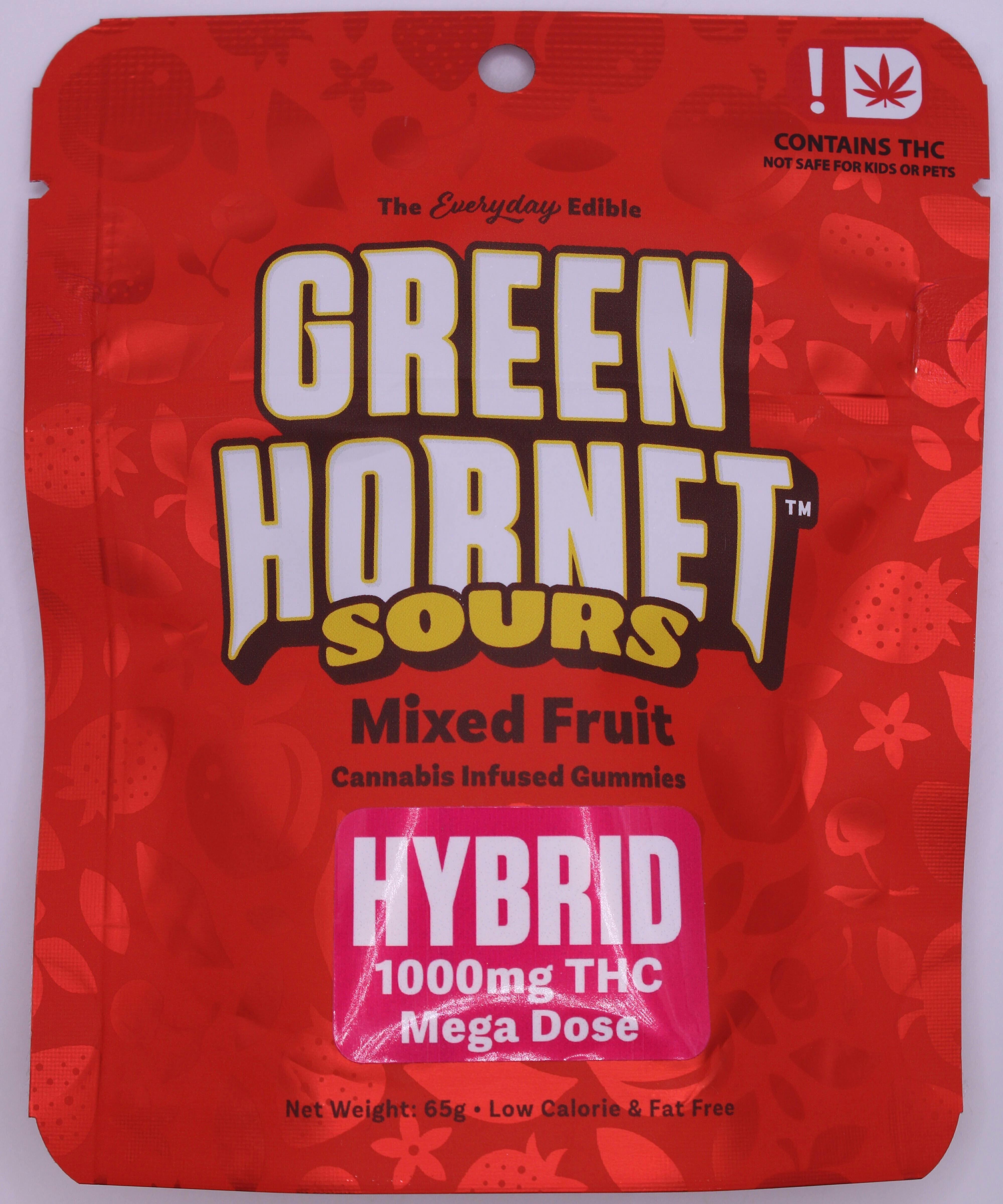 1000mg Sour Mixed Fruit Hybrid Gummies Green Hornet | Gummies | 1000mg/ea