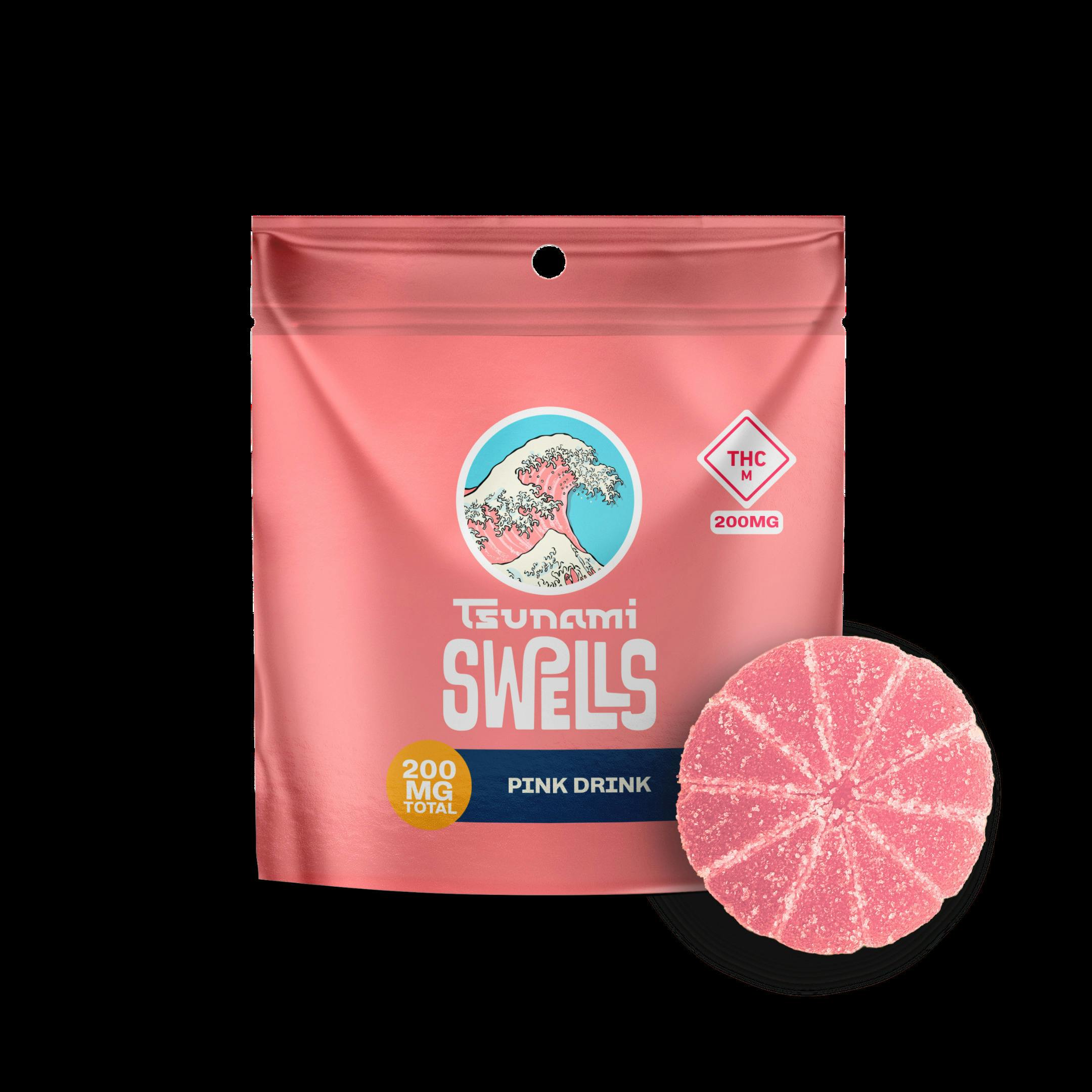 Pink Drink (H) - Tsunami Swells - 200mg Gummy | Gummies | 188.3mg/ea