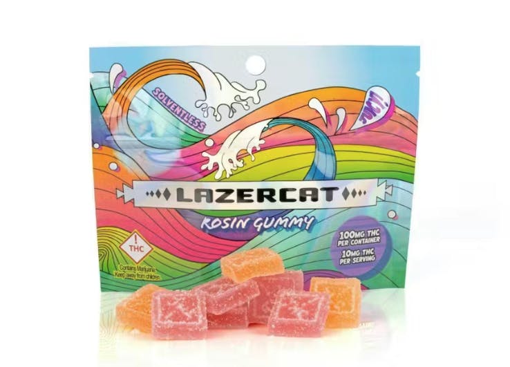 Lazercat | Strawberry Rosin Gummies | 1000mg | 10pk | 100mg/ea