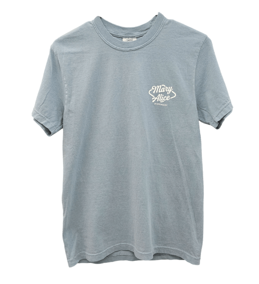 MARY ALICE - Apparel - Ice Blue - White Logo Tee | Apparel