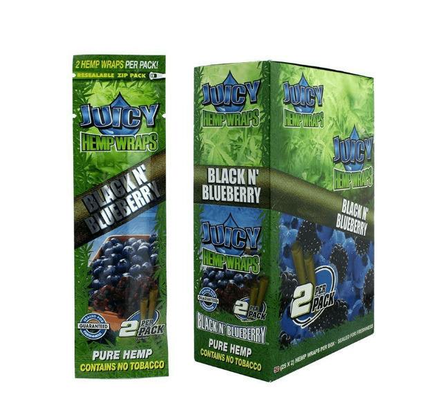 Juicy | Hemp Wraps | Black N' Blueberry | 2pk | Accessories by Juicy Jay's
