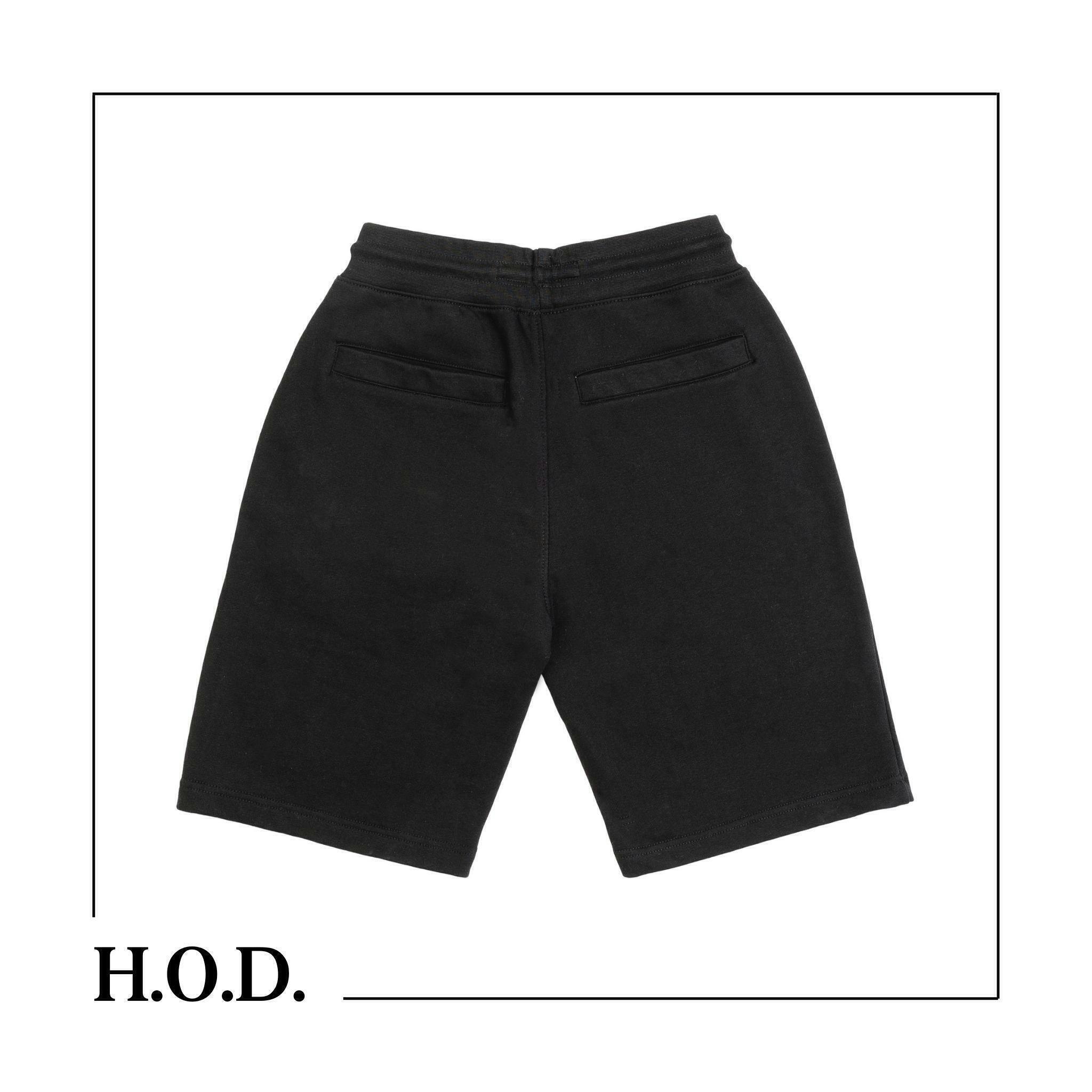 H.O.D. x Tie High Black Arched Banners Shorts S | Apparel