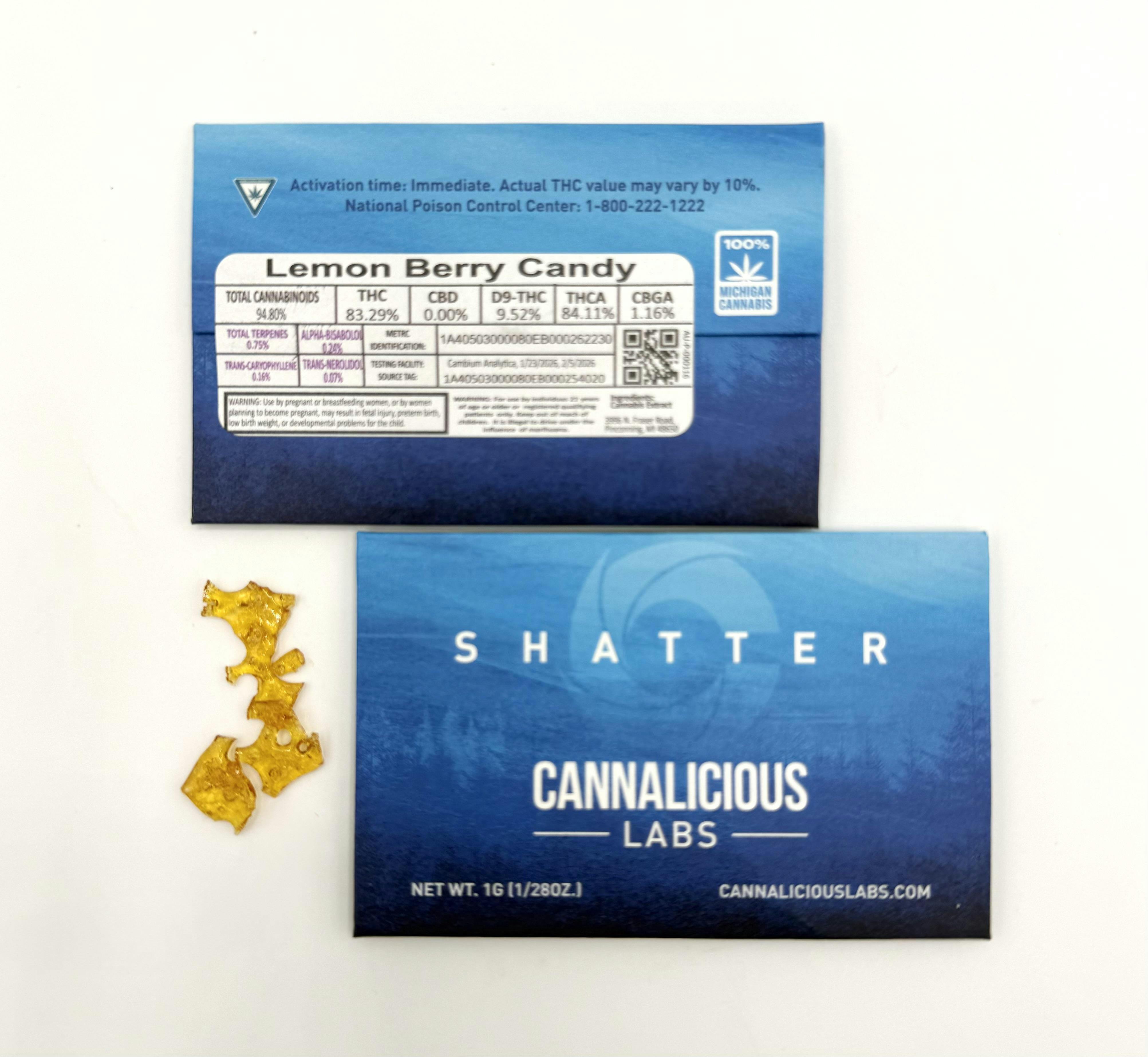 Lemon Berry Candy | Solvent | Shatter | 1g