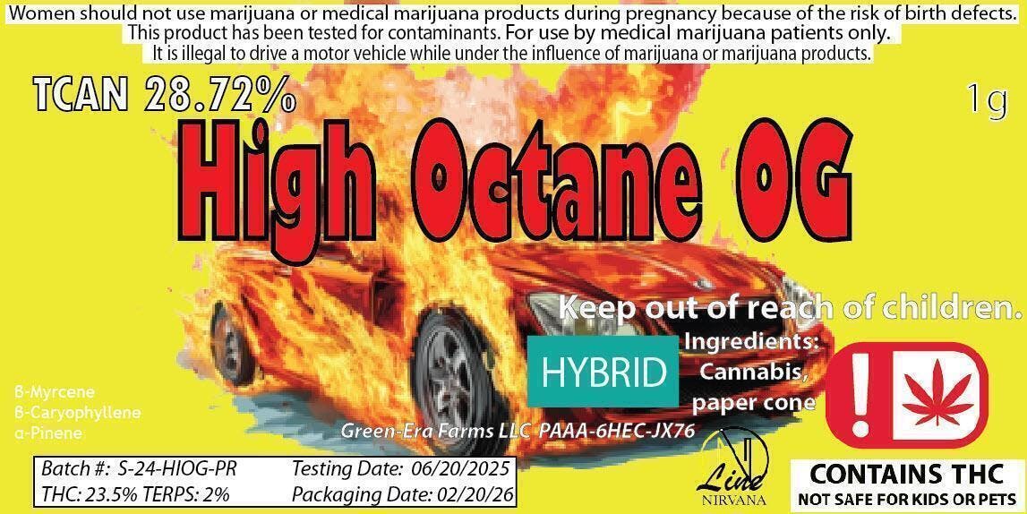 High Octane OG | Joints | 1g by Nirvana